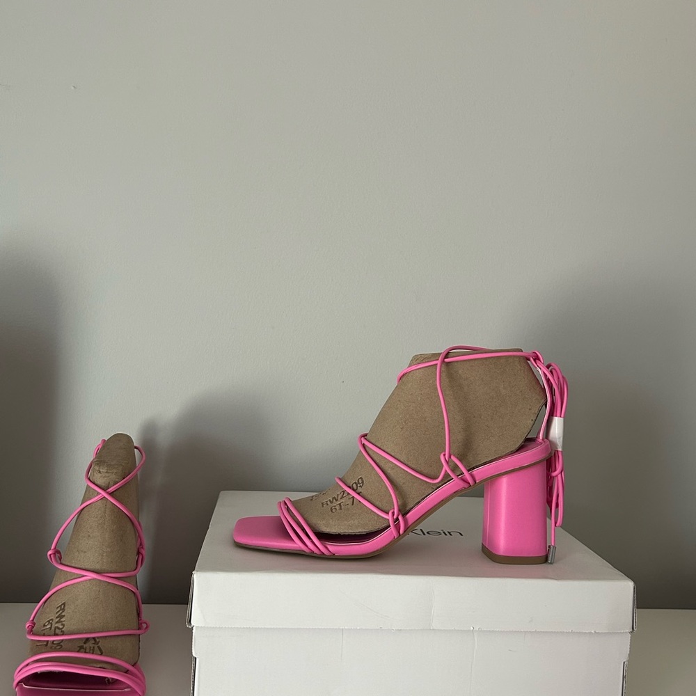 Calvin Klein Pink Strappy Heels
